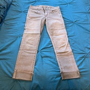 AEO green cropped jegging denim pants - 2